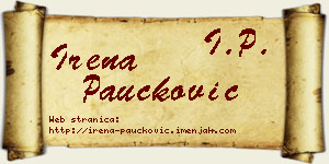 Irena Paučković vizit kartica